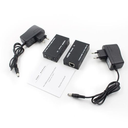 HDMI LAN Extender Repeater Over Single Cat5E/6 RJ45-EU Plug