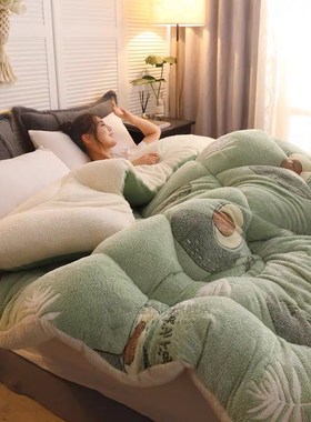 Super Warm Lamb quilt winter blanket 6 kg double-sided velve