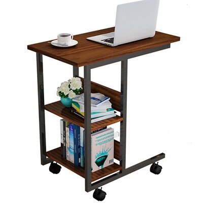 Simple Side Table for Sofa Bed Couch C-Shaped Table Desk Rol