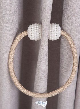 New silver Magnetic Pearl Ball Curtain Tiebacks Tie Backs Ho