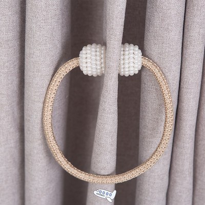 New silver Magnetic Pearl Ball Curtain Tiebacks Tie Backs Ho
