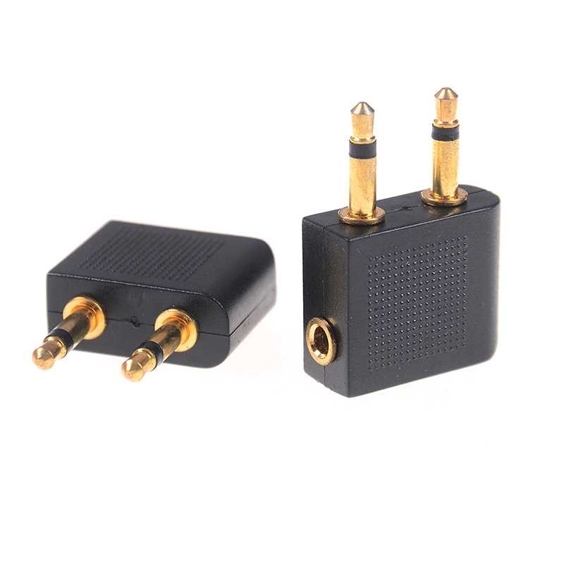 5Pcs/lot 3.5mm Pro Airline Airplane Golden Plated Headphone