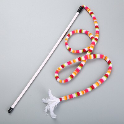 Funny  Toy Fishing Rod Kitten  Pet Toy Stick Teaser R