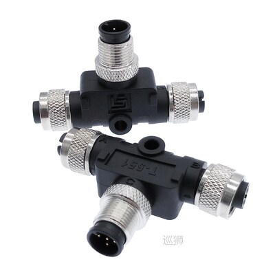 1pcs M12 three-way pipe conversion plug waterproof sensor co