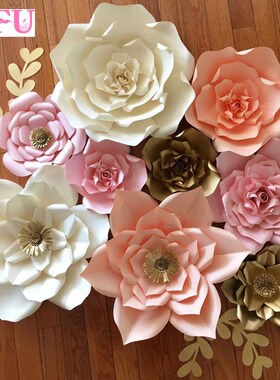 DIY Paper Flowers Wall Decorations Children Photo Background
