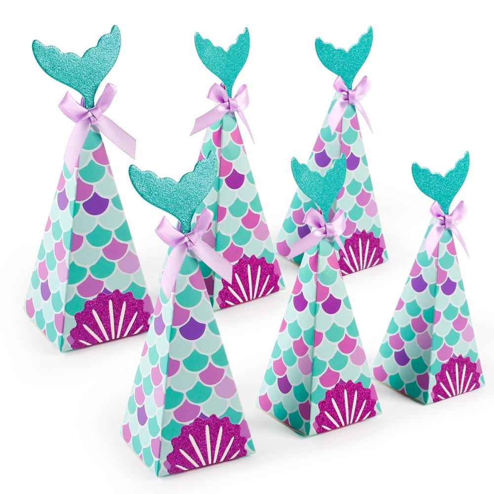 The Little Mermaid Party Tail Gift Candy Box Mermaid Disposa