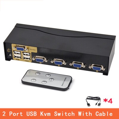 4 Port USB Kvm Switch VGA Splitter Schalter Adapter Drucker