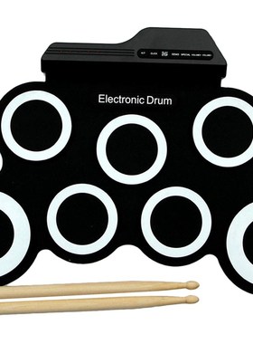 Digital Electronic Roll p Drum Pad Set Kit - Portable Silico