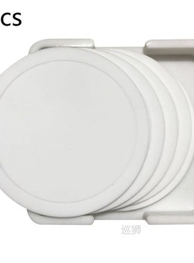 7Pcs Non-slip Silicone Drinking Coaster Set Holder Cup Coast