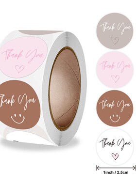 50-500pcs Cool happy sticker fluorescence smile face thank y