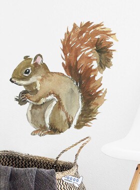 Cute squirrel Wall sticker for kids babyroom home decoration