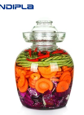 Thicken Transparent Glass Pickle Bottles Food Sealed Jar Nig