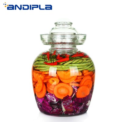 Thicken Transparent Glass Pickle Bottles Food Sealed Jar Nig