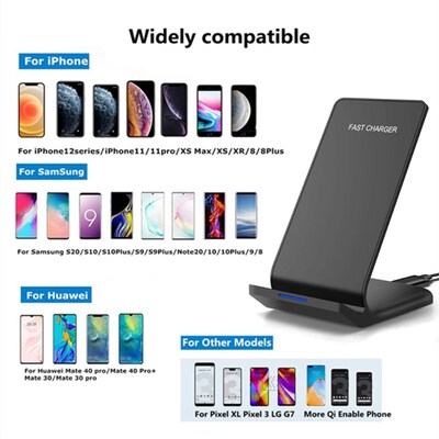 30W Qi Fast Wireless Charger Induction Charging Stand For Sa