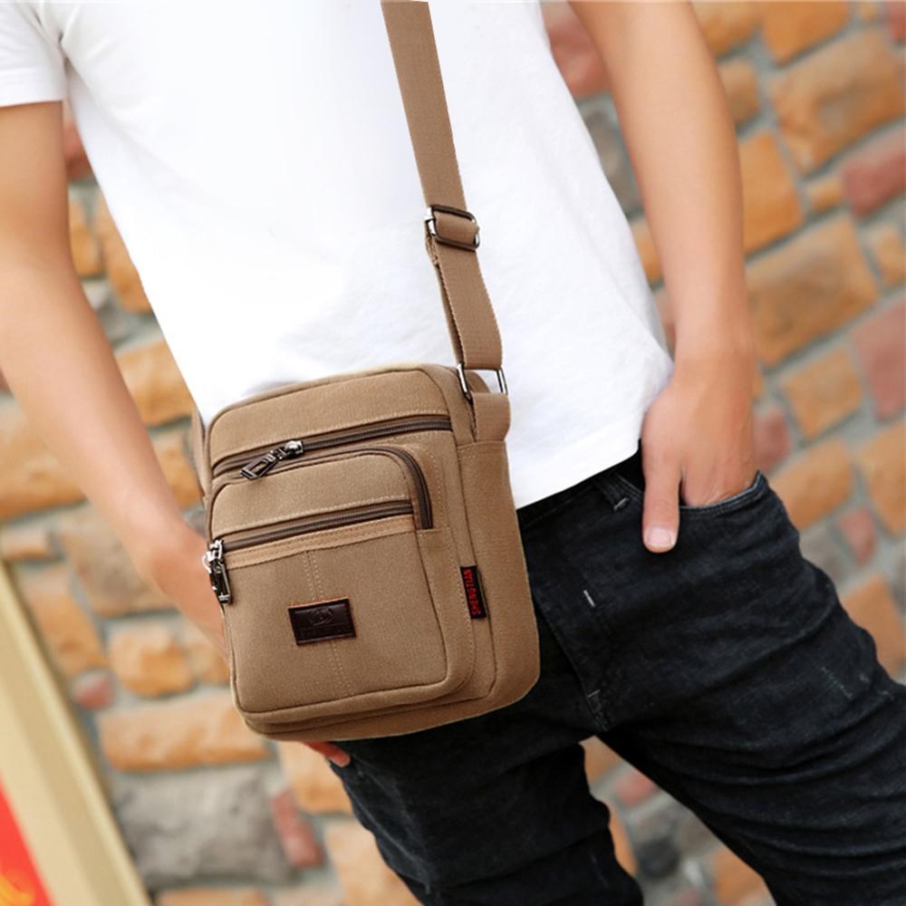 2020 Men Fashion Travel Cool Canvas Bag Men Messenger Cross