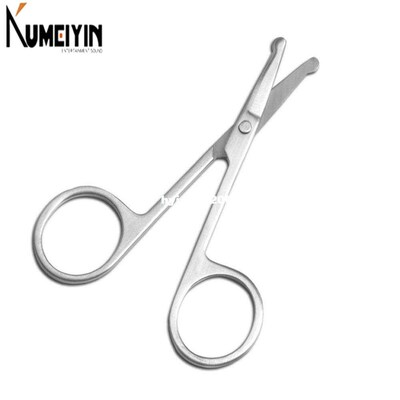 New Makeup Scissors Eyebrow Eyelashes Nose Hair Scissor Stai