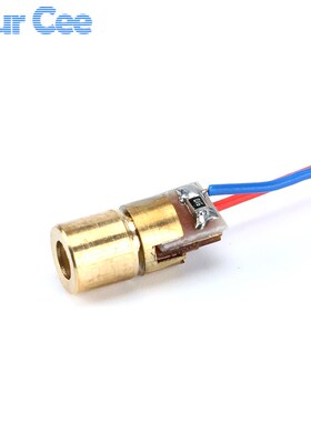 10pcs 650nm 6mm DC 5V 5mW  Laser Dot Diode Module Red Copper