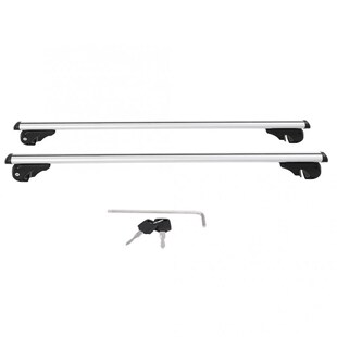 130cm Aluminum Alloy Universal Silver Car Roof Rack Cross Ba
