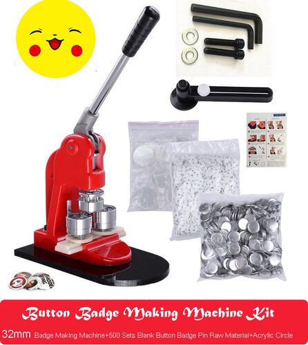 Button Badge Making Machine Maker +32mm Button Badge Mould+3