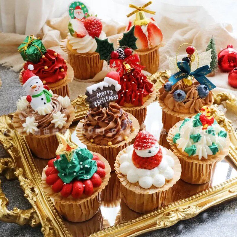 christmas cake paper cup cupcake mold muffin cup muffin roll