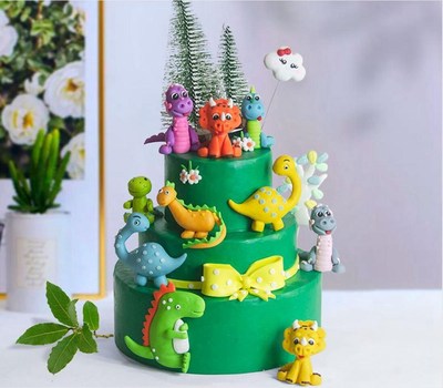 Dinosaur Theme Parti Cake Topper Dinosaur Jungle Safari Birt