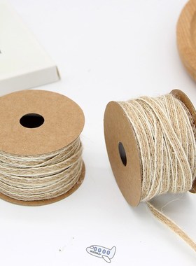 10M/Roll Jute Burlap Rolls Hessian Ribbon With Lace Vintage