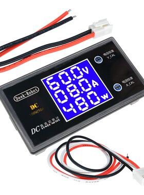 DC 110V/10A 50V/5A LCD Digital Voltmeter Ammeter Wattmeter V