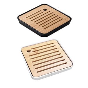 2Pcs Home Simple Kung Fu Tea Tray Mini Water Storage Melamin