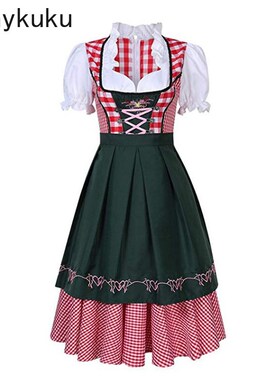Womens German Bavarian Dirndl Dress Oktoberfest Traditional
