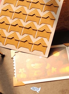 48/120 pcs /lot (2/5 sheets) DIY Vintage Corner kraft Paper