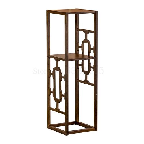 Bamboo Court Solid Wood Flower Shelf Floor Type Multi-layer