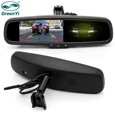 GreenYi Auto Dimming Rear View Mirror Monitor 4.3 Inch 800*4