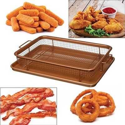 Practical Copper Fry French Chef Basket Easy Clean Household