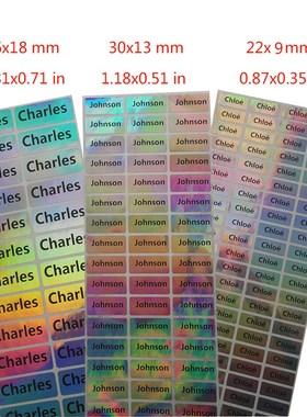 Custom Stickers For Children Waterproof Name Lable Tags Scho