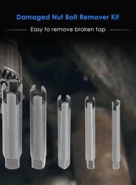 6pcs Damaged Nut Bolt Remover Kit Stud Extractor Bolt Screw