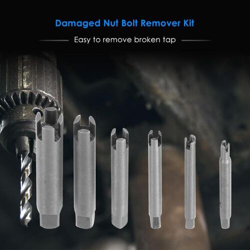 6pcs Damaged Nut Bolt Remover Kit Stud Extractor Bolt Screw