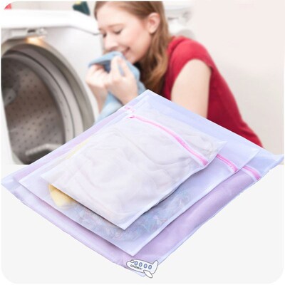 3 Sizes Zippered Mesh Laundry Wash Bags for Delicates Linger