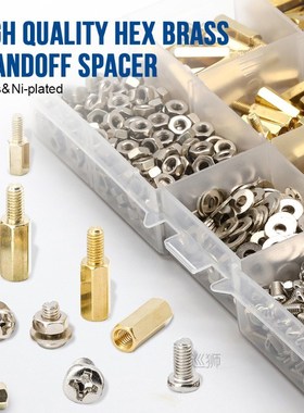 910pcs/set M3 Male Female Hex Brass Standoff Spacer with Pan