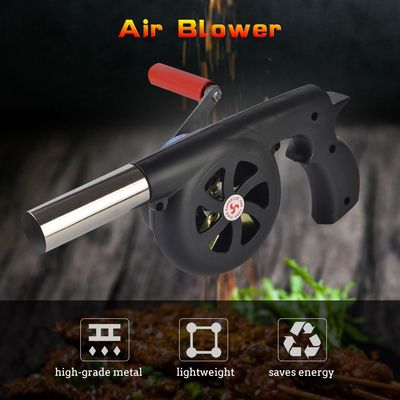 Outdoor Cooking BBQ Fan Air Blower Hand Crank Fan Air Blower