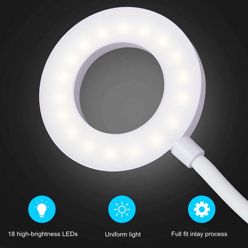 USB Rechargeable Led Clamp Desk Lamp Flexible Gooseneck Touc