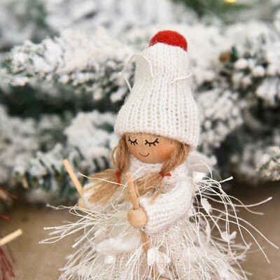 2021 New Year Gift Cute Christmas Angel Doll Xmas Tree Ornam