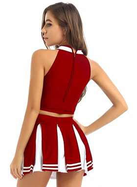Women Adults Cheerleader Uniform Performance Outfit Japanese