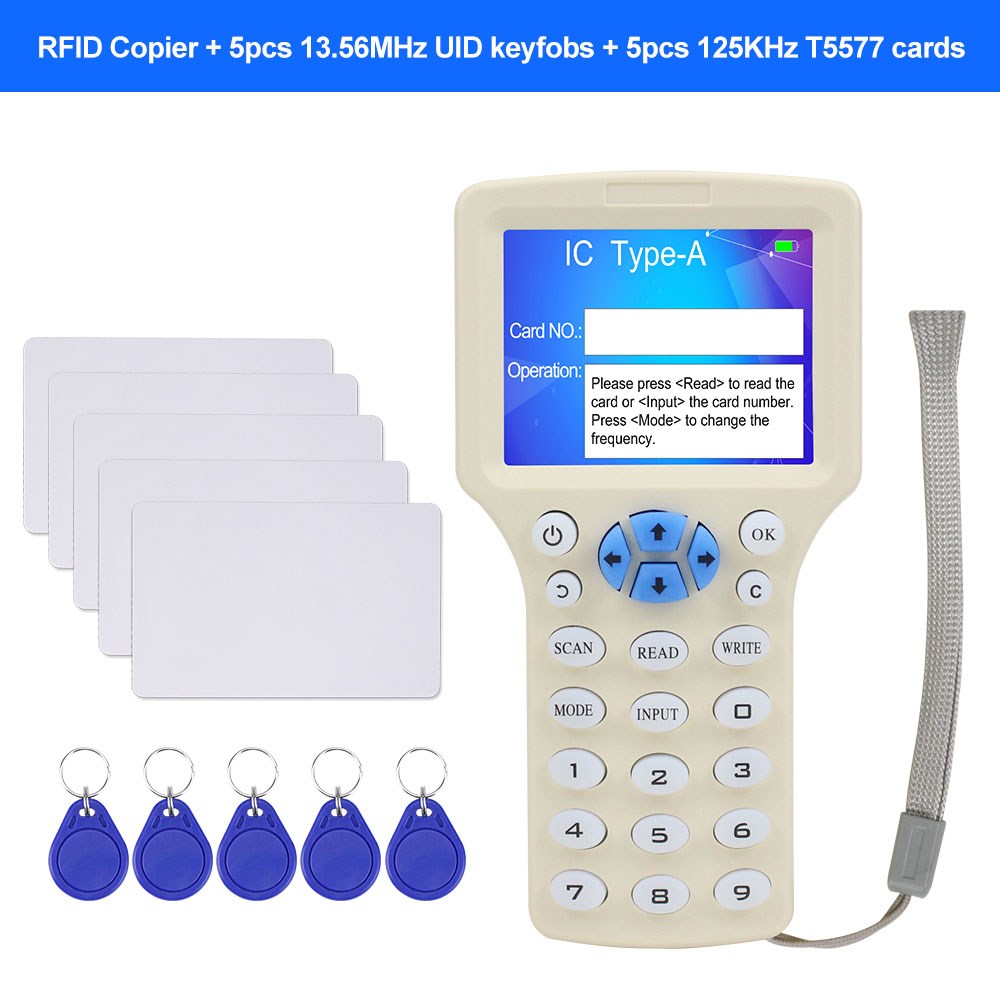 10 English Frequency RFID Copier Duplicator 125KHz Key fob N