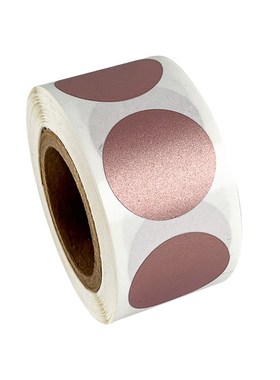 50-300pcs Round Rose Gold Scratch-Off Stickers 1Inch Scratch
