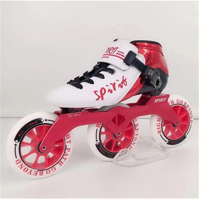 Carbon Fibre Inline Speed Skates Patines 3 4 wheels Professi