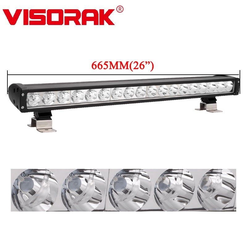 26 inch Offroad Slim LED Work Light Bar 4WD 4x4 ruck AV LED