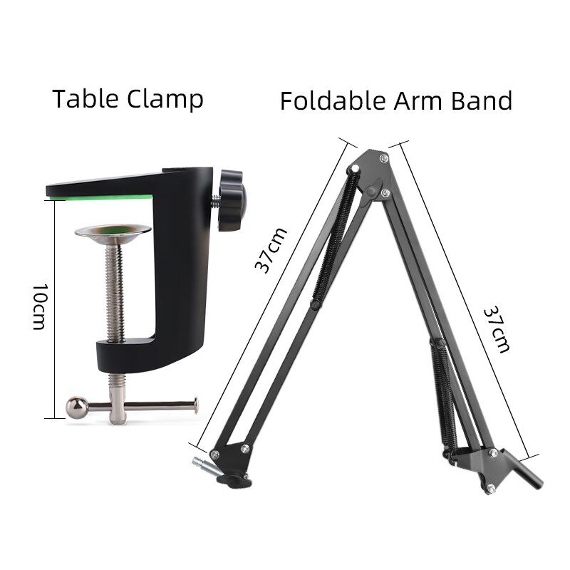 Microphone Suspension Boom Scissor Arm Stand for Professiona