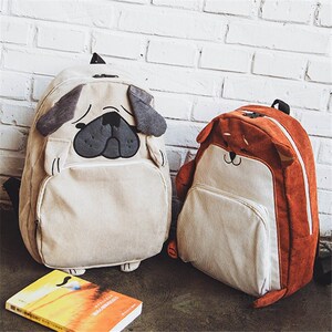 SUPER Cute Designer Dog Fox Ear Embroidery Corduroy Canvas