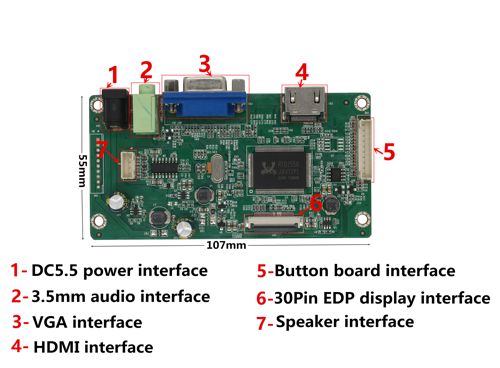 11.6/13.3/14/15.6 Inch IPS Display Screen Monitor HDMI VGA A