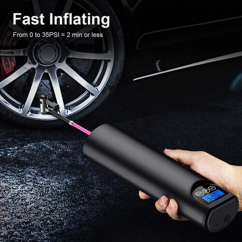 Wireless pump for car tyre inflator USB charger 12V Portabl